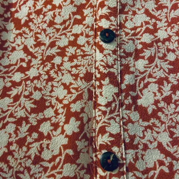 Orange Floral Dress ( does not have belt ) - Picture 3 of 3